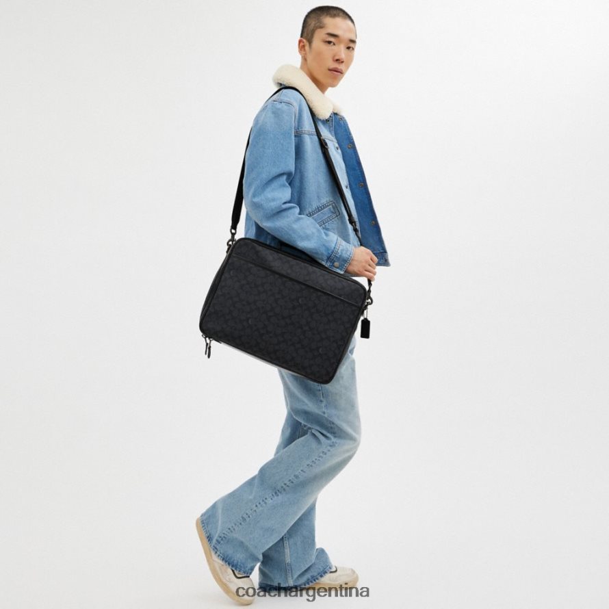 Coach hombres Calzoncillo convertible Gotham en lona exclusiva carbón L82882617