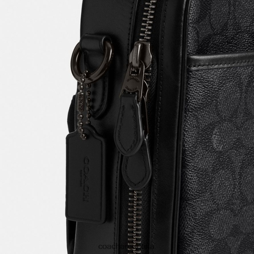 Coach hombres Calzoncillo convertible Gotham en lona exclusiva carbón L82882617