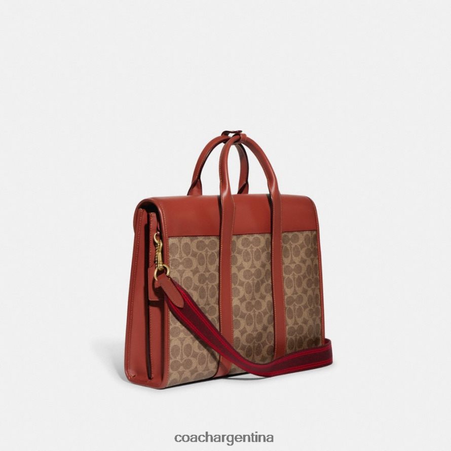 Coach hombres cartera gotham en lona de firma bronceado/óxido L82882626