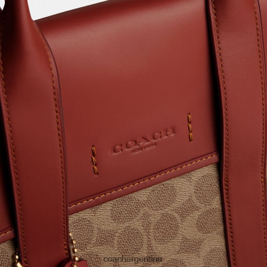 Coach hombres cartera gotham en lona de firma bronceado/óxido L82882626