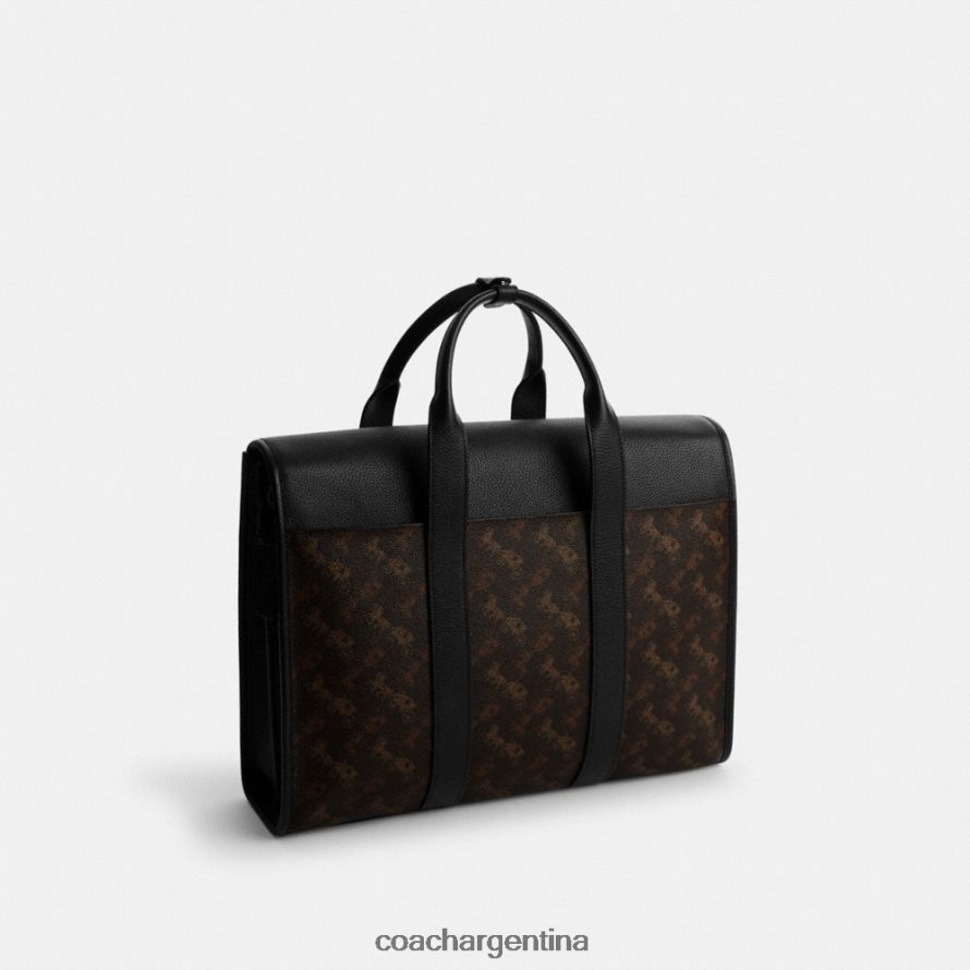 Coach hombres portafolios de Gotham con estampado de caballos y carruajes trufa L82882619
