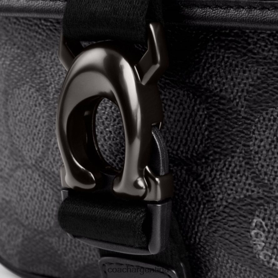 Coach hombres bandolera Beck en lona de firma carbón L82882672