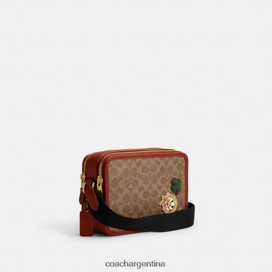 Coach hombres bandolera cosmic coach charter 24 en lona de firma con parches bronceado/óxido múltiple L82882652