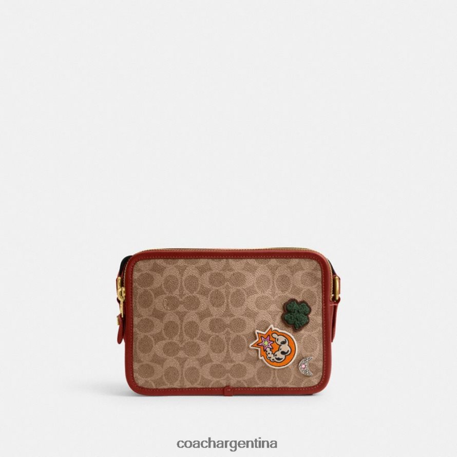 Coach hombres bandolera cosmic coach charter 24 en lona de firma con parches bronceado/óxido múltiple L82882652