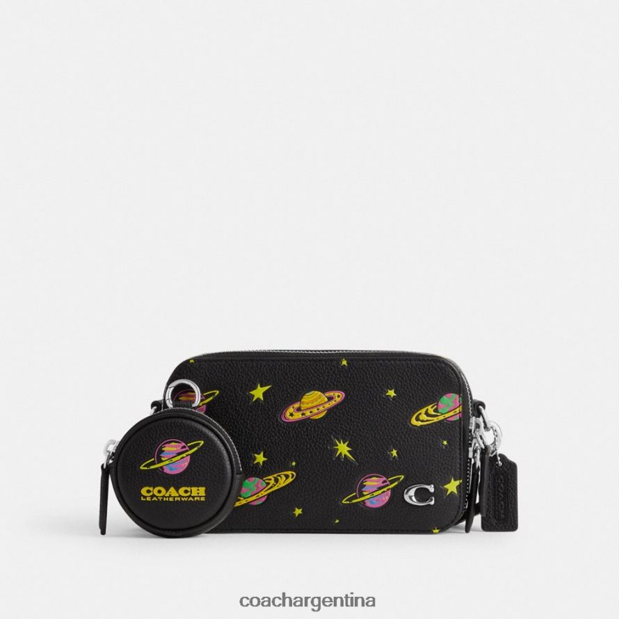 Coach hombres bandolera fina con estampado de planetas cosmic coach charter negro múltiple. L82882653