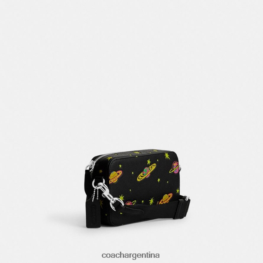 Coach hombres bandolera fina con estampado de planetas cosmic coach charter negro múltiple. L82882653