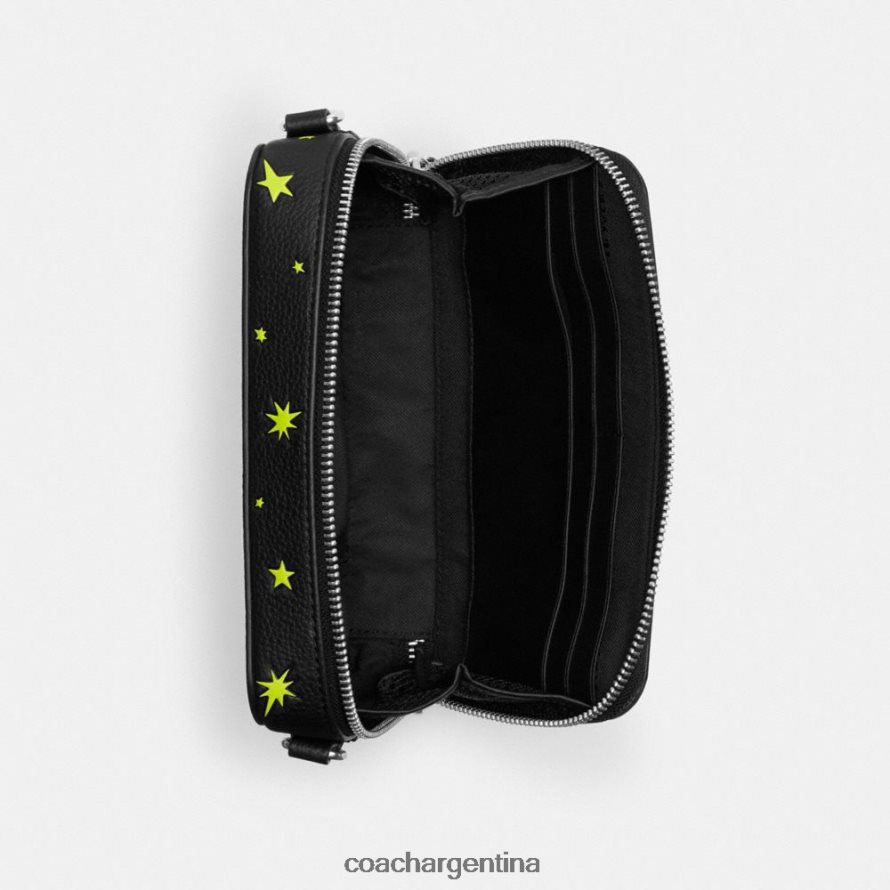 Coach hombres bandolera fina con estampado de planetas cosmic coach charter negro múltiple. L82882653