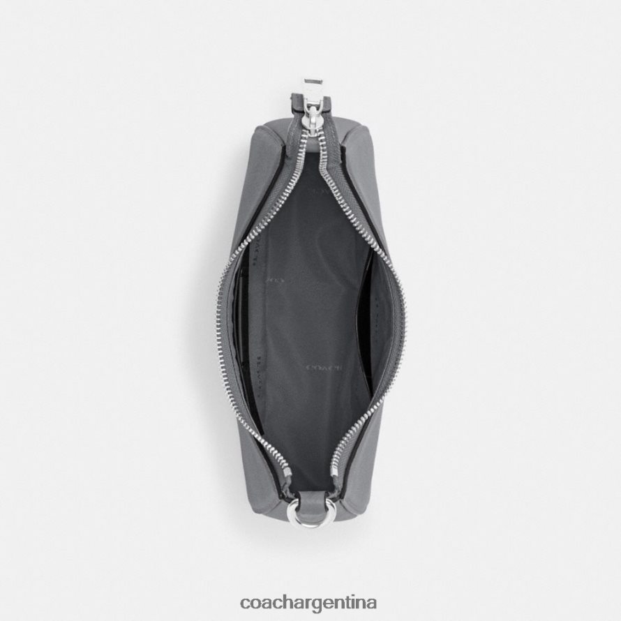 Coach hombres bandolera tipo hobo con lona distintiva gris azul L82882666