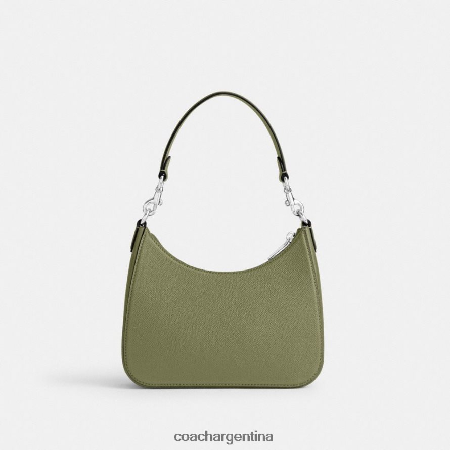 Coach hombres bandolera tipo hobo con lona distintiva musgo L82882646