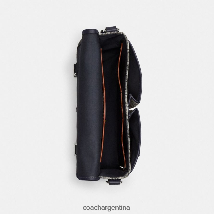 Coach hombres bolso messenger league en jacquard exclusivo azul marino de medianoche L82882664