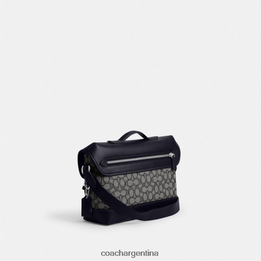 Coach hombres bolso para bicicleta League en jacquard exclusivo azul marino de medianoche L82882665