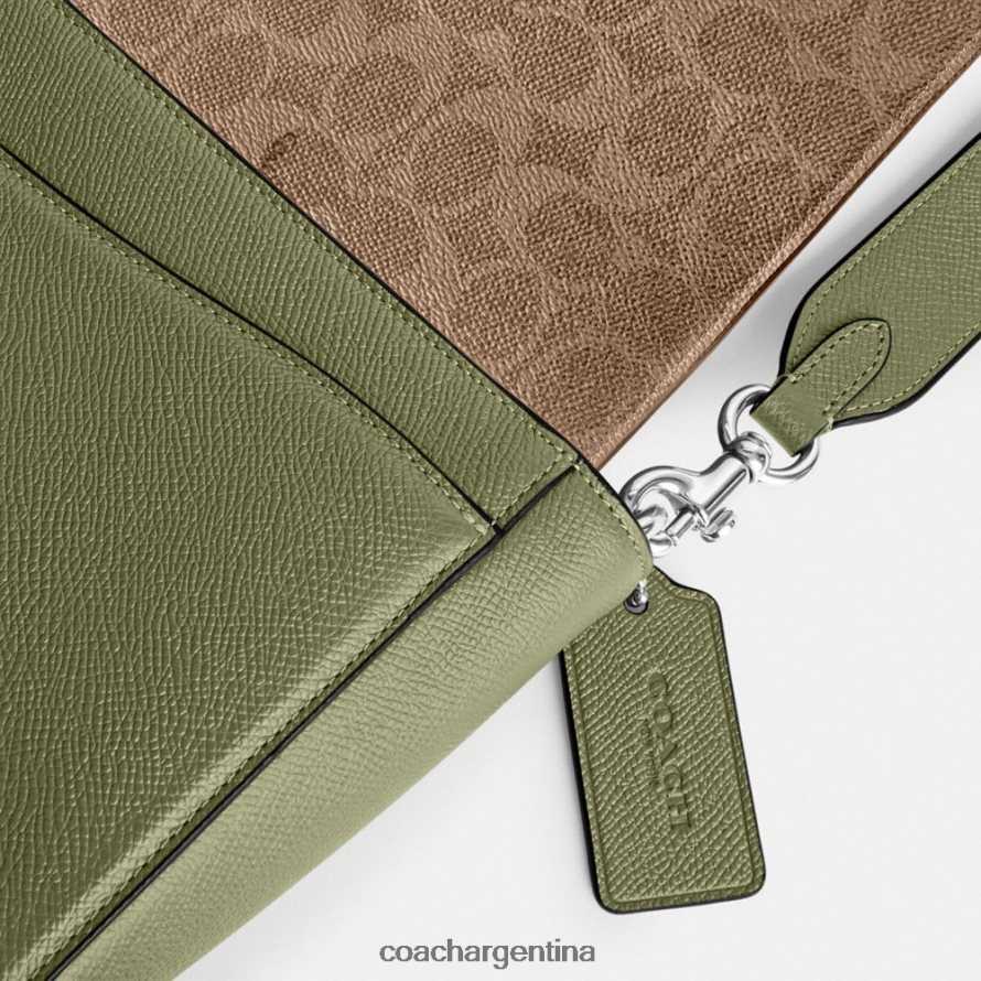 Coach hombres bolso tipo mensajero con interior de lona exclusivo musgo L82882647