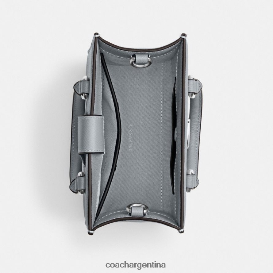 Coach hombres bolso tote 16 con lona de firma gris azul L82882670