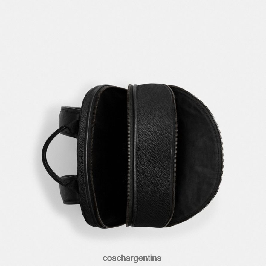 Coach hombres mochila charter en cuero de firma negro L82882677