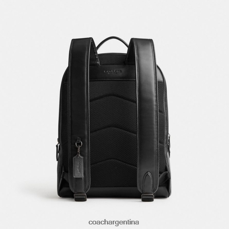 Coach hombres mochila charter en lona de firma carbón L82882676