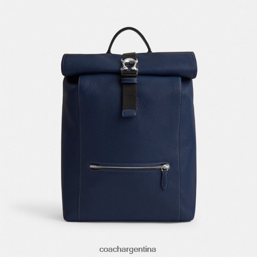 Coach hombres mochila con parte superior enrollable beck azul profundo L82882687