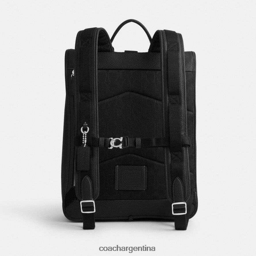 Coach hombres mochila con parte superior enrollable beck negro L82882686