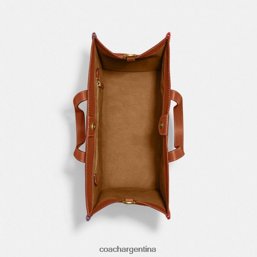 Coach hombres bolso de campo 40 con crochet arcoiris ámbar bruñido multicolor L82882642