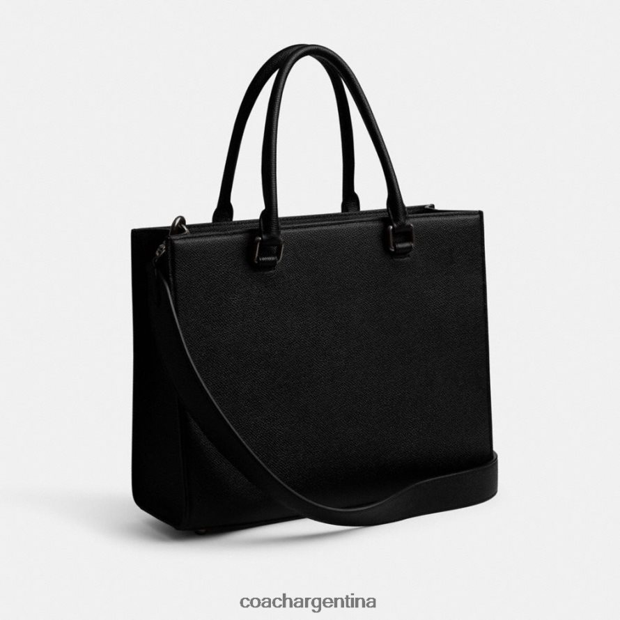 Coach hombres bolso tote con lona de firma negro L82882637