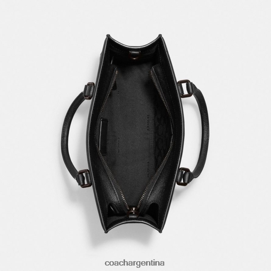 Coach hombres bolso tote con lona de firma negro L82882637