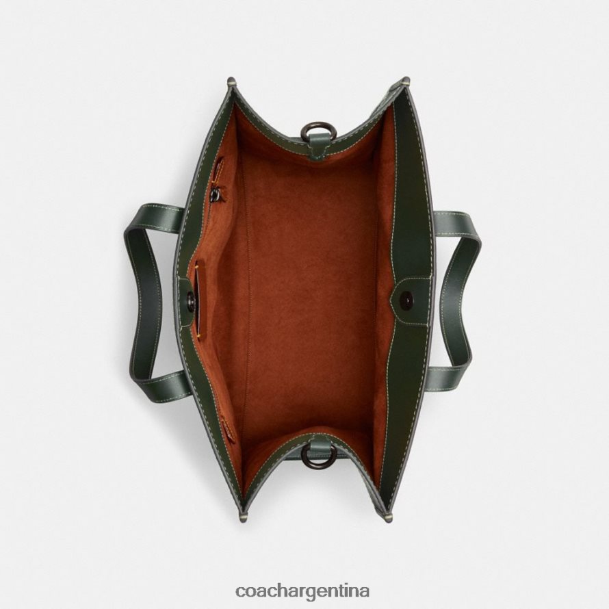 Coach hombres bolso tote field 40 en jacquard con micro firma verde amazona L82882635