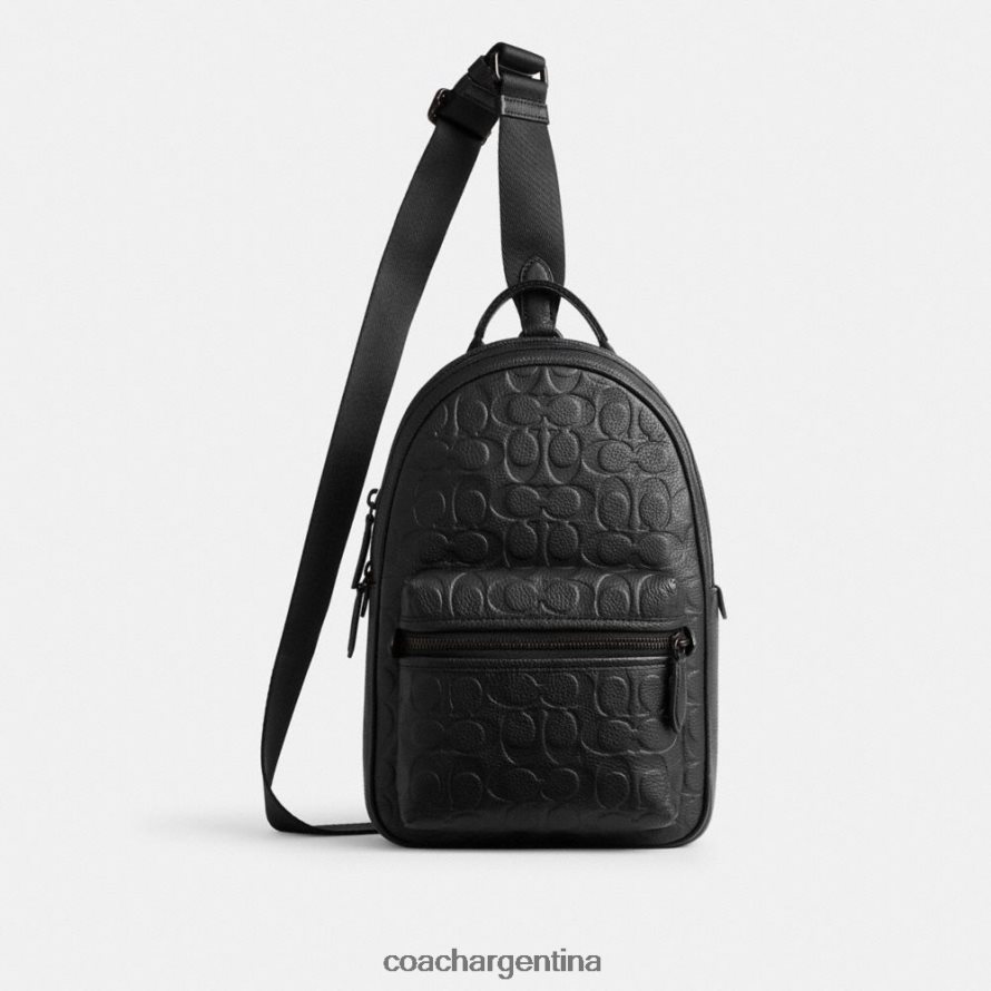 Coach hombres paquete de alquiler en cuero exclusivo negro L82882690