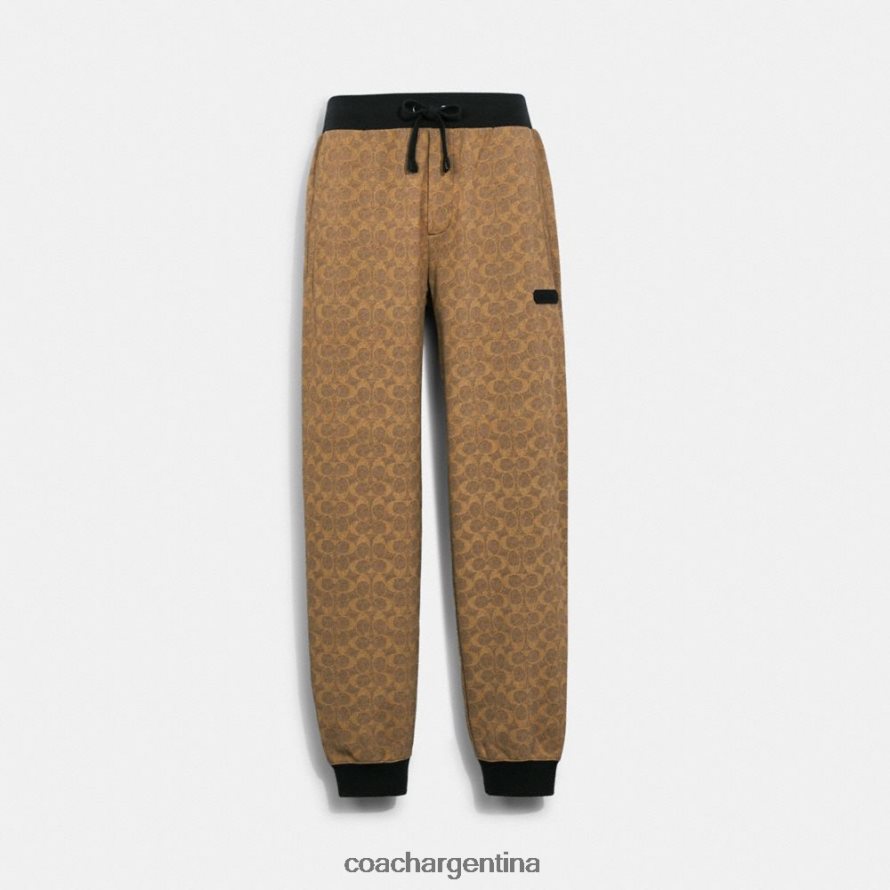 Coach hombres joggers esenciales con firma firma bronceada L82882792