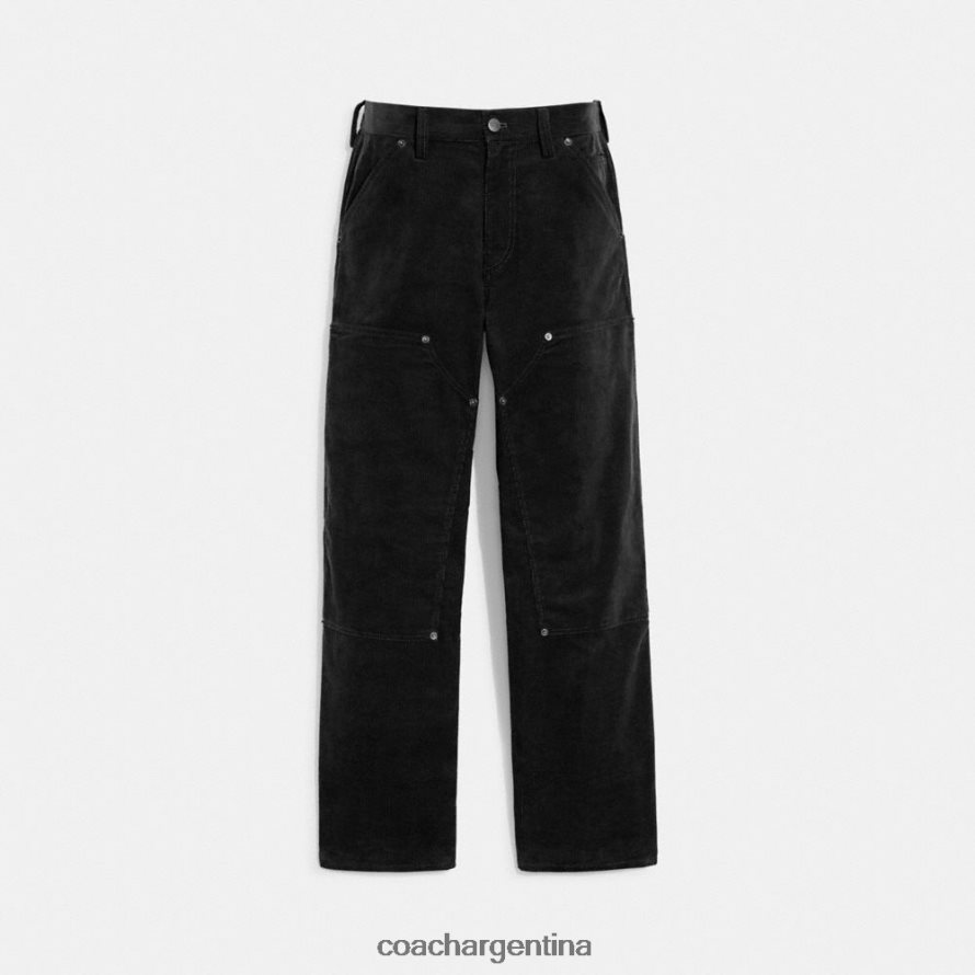 Coach hombres pantalones de pana negro L82882787