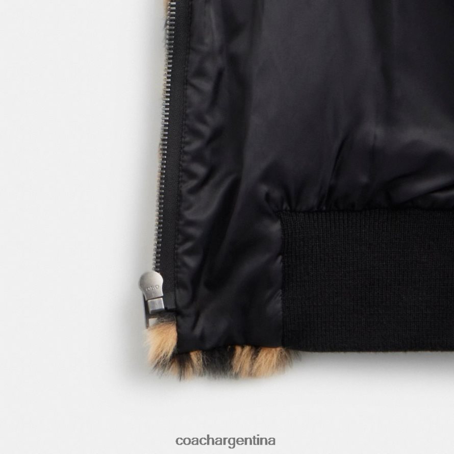 Coach hombres chaqueta de piel sintética estampada leopardo L82882752