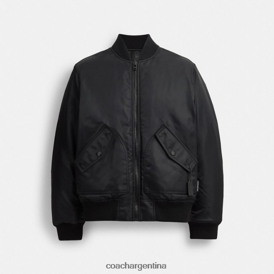 Coach hombres chaqueta reversible ma-1 negro L82882753