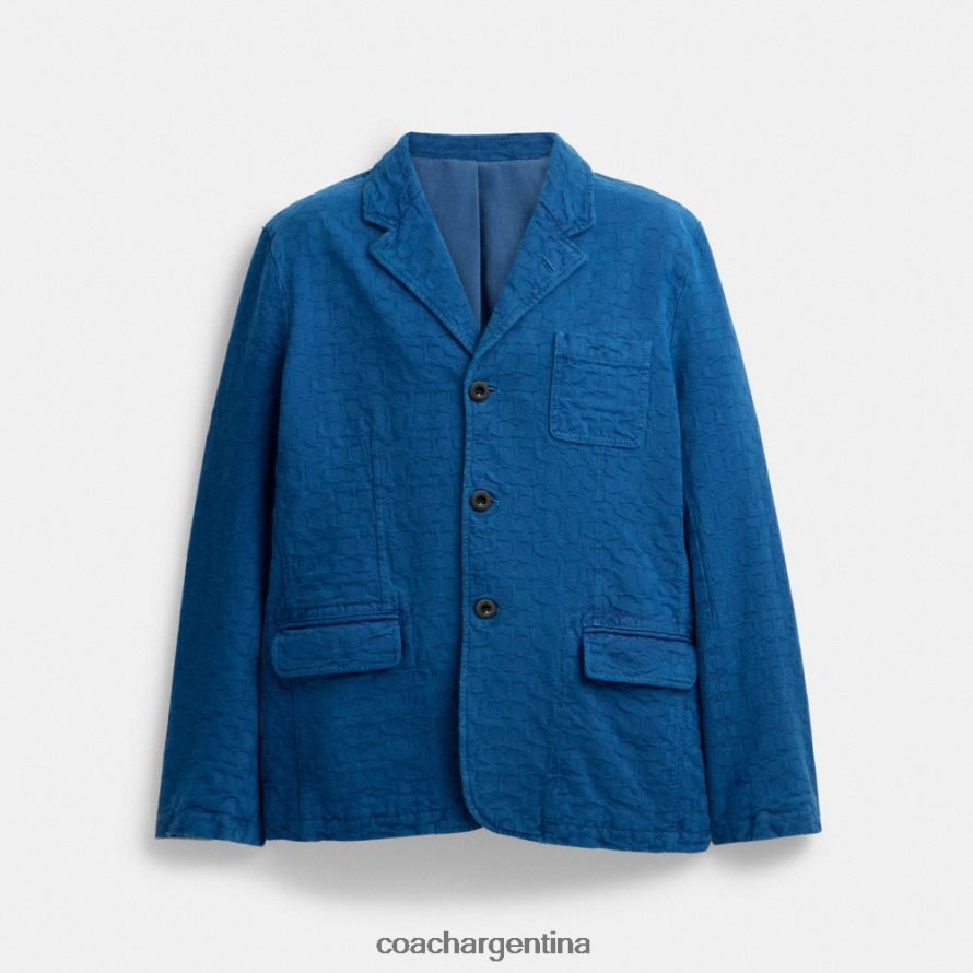 Coach hombres chaqueta vaquera azul real L82882762