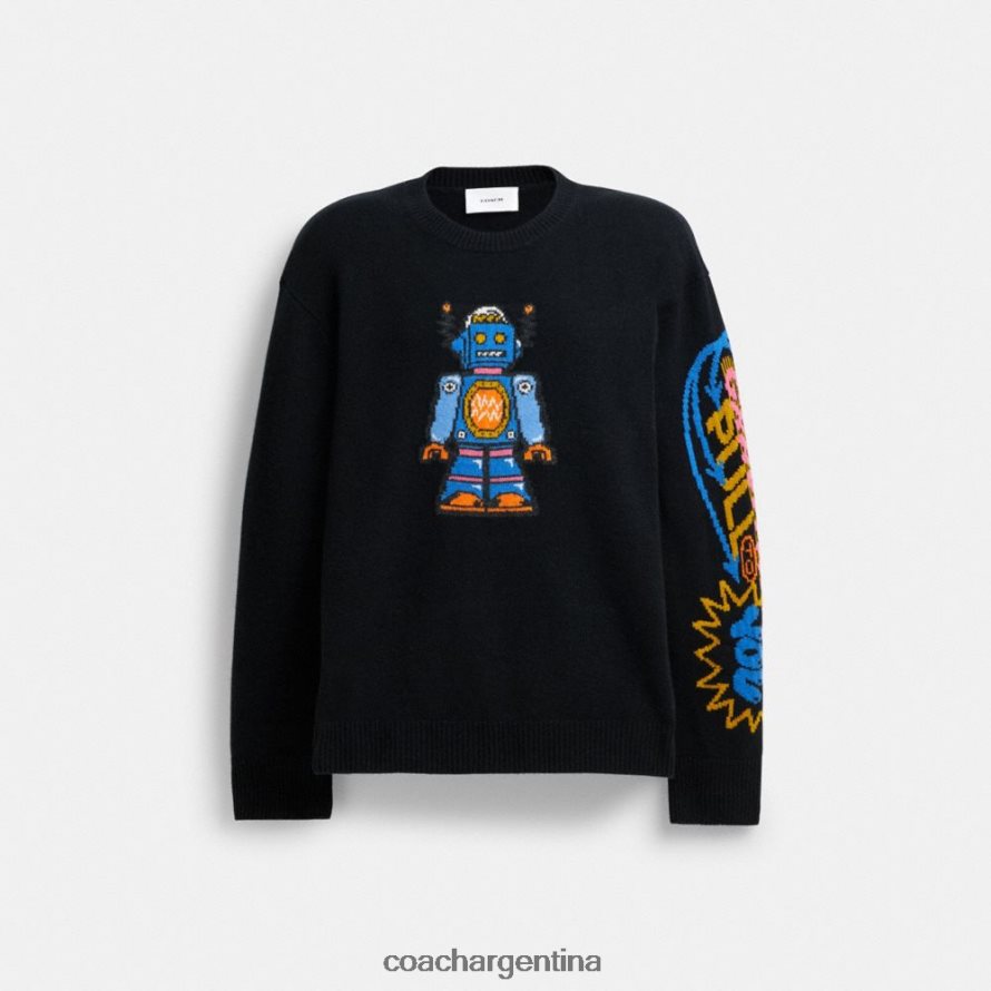 Coach hombres suéter de entrenador cósmico negro múltiple. L82882771