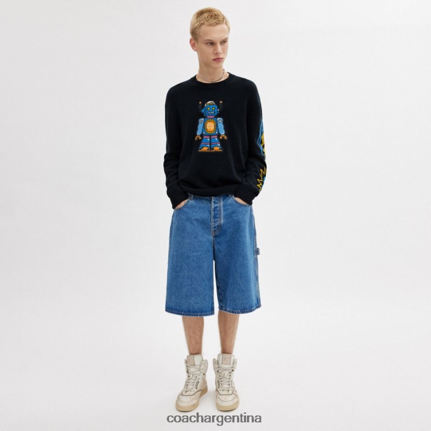 Coach hombres suéter de entrenador cósmico negro múltiple. L82882771