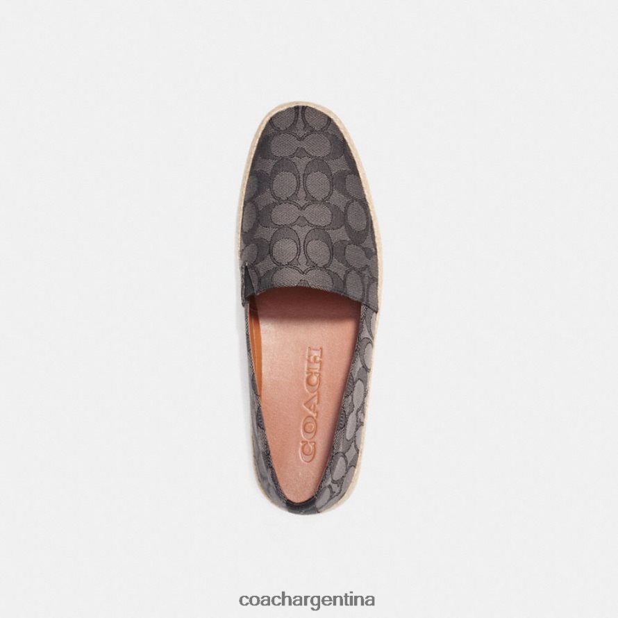 Coach hombres alpargata en jacquard característico carbón/negro L82882728