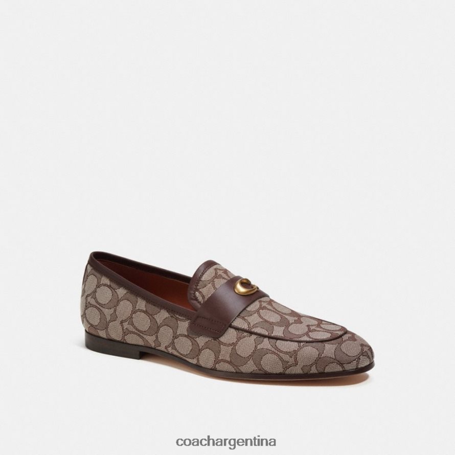 Coach hombres mocasín esculpido exclusivo en jacquard exclusivo roble L82882732