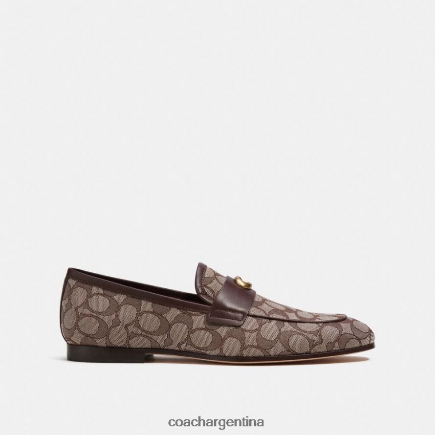 Coach hombres mocasín esculpido exclusivo en jacquard exclusivo roble L82882732