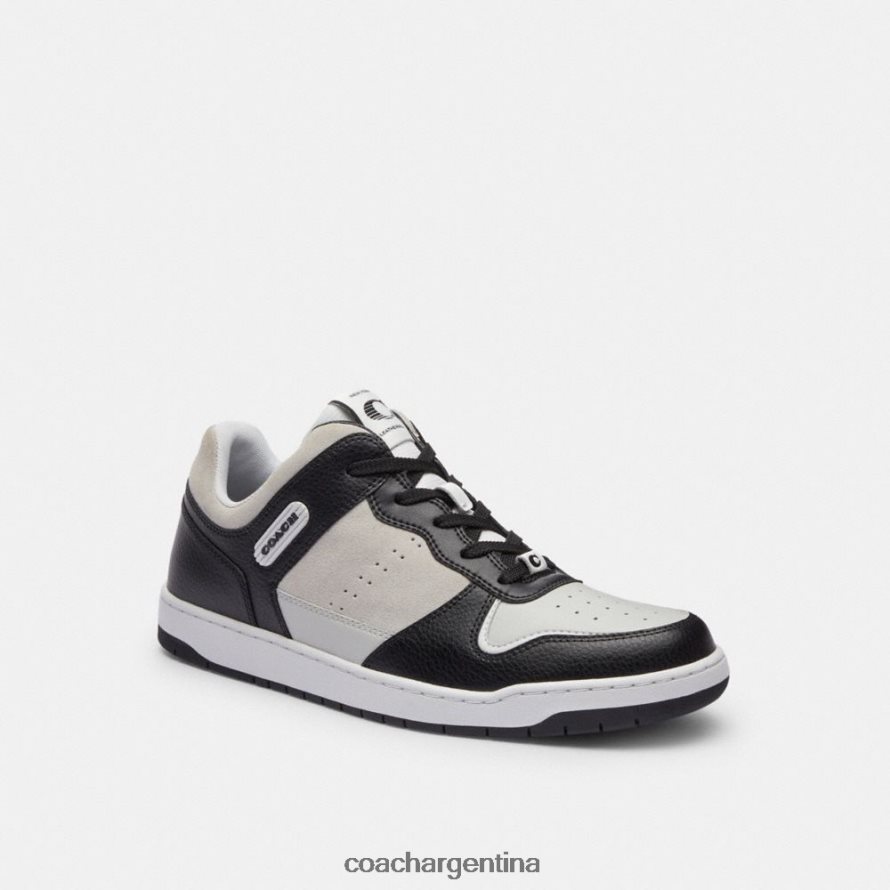 Coach hombres zapatilla c201 negro/gris claro L82882736