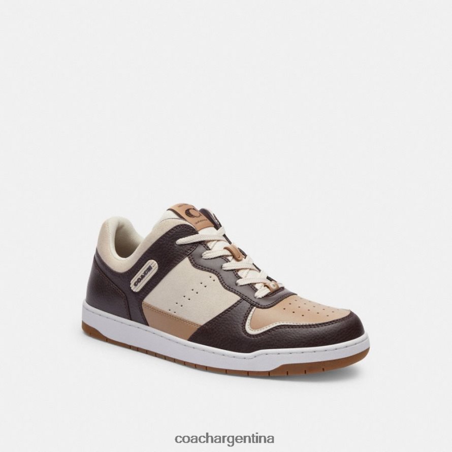 Coach hombres zapatilla c201 sangre de buey/gris pardo L82882735