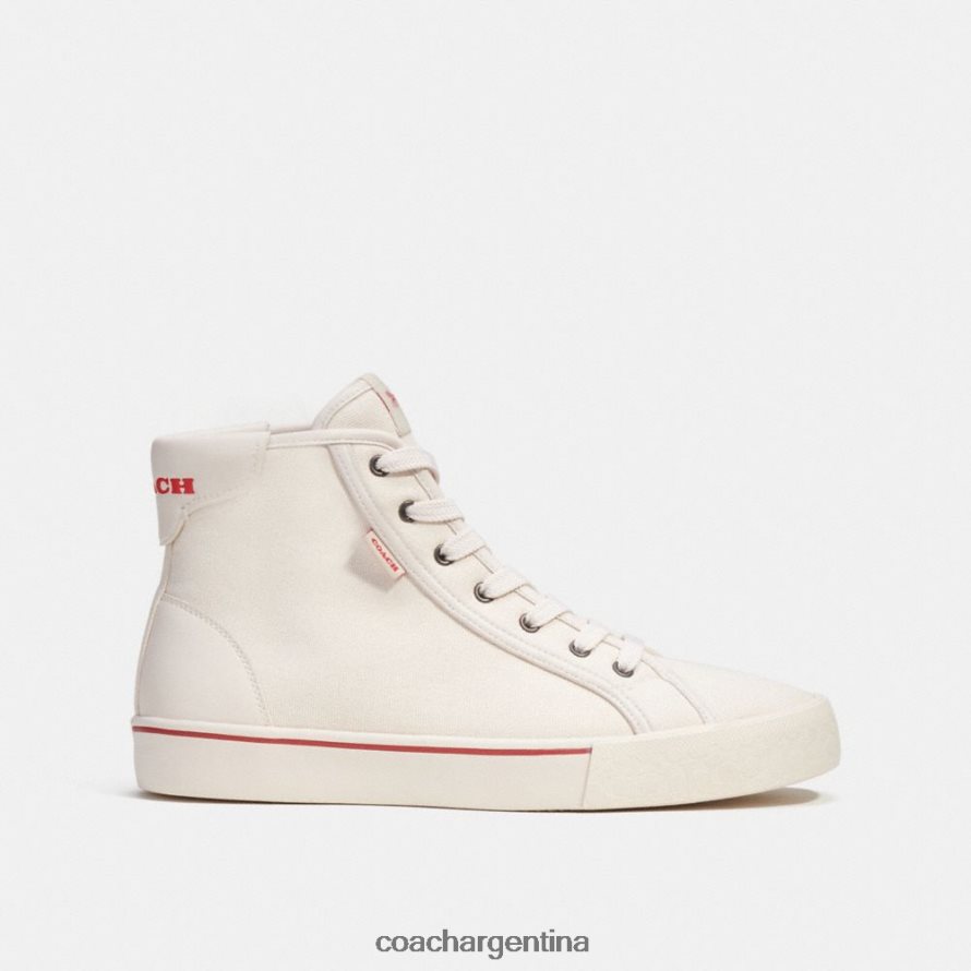 Coach hombres zapatillas altas skate tiza deportiva roja L82882747