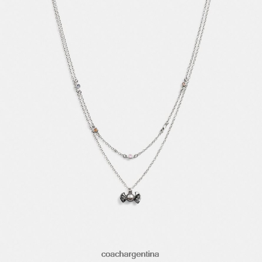 Coach mujer collar de capas de caramelo hematita múltiple L82882537