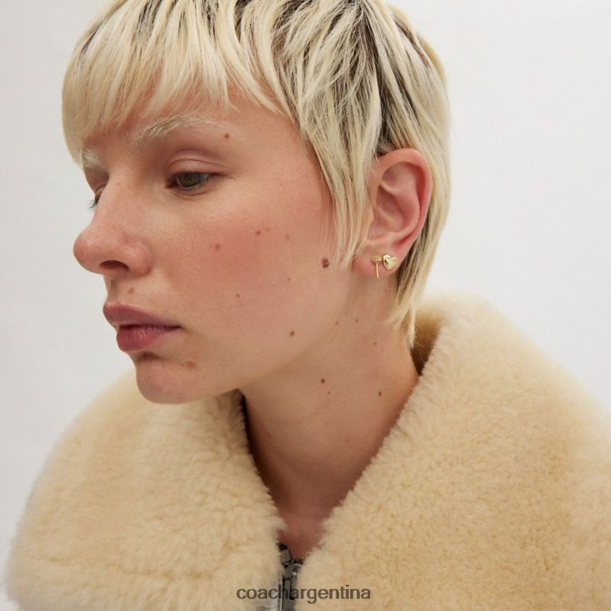 Coach mujer set de aretes con forma de corazón y piruleta dorado/multicolor L82882539