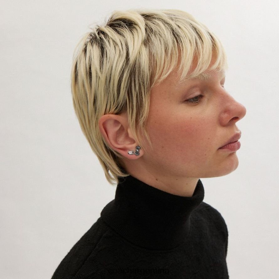 Coach mujer set de aretes de caramelo y lazo hematita múltiple L82882538