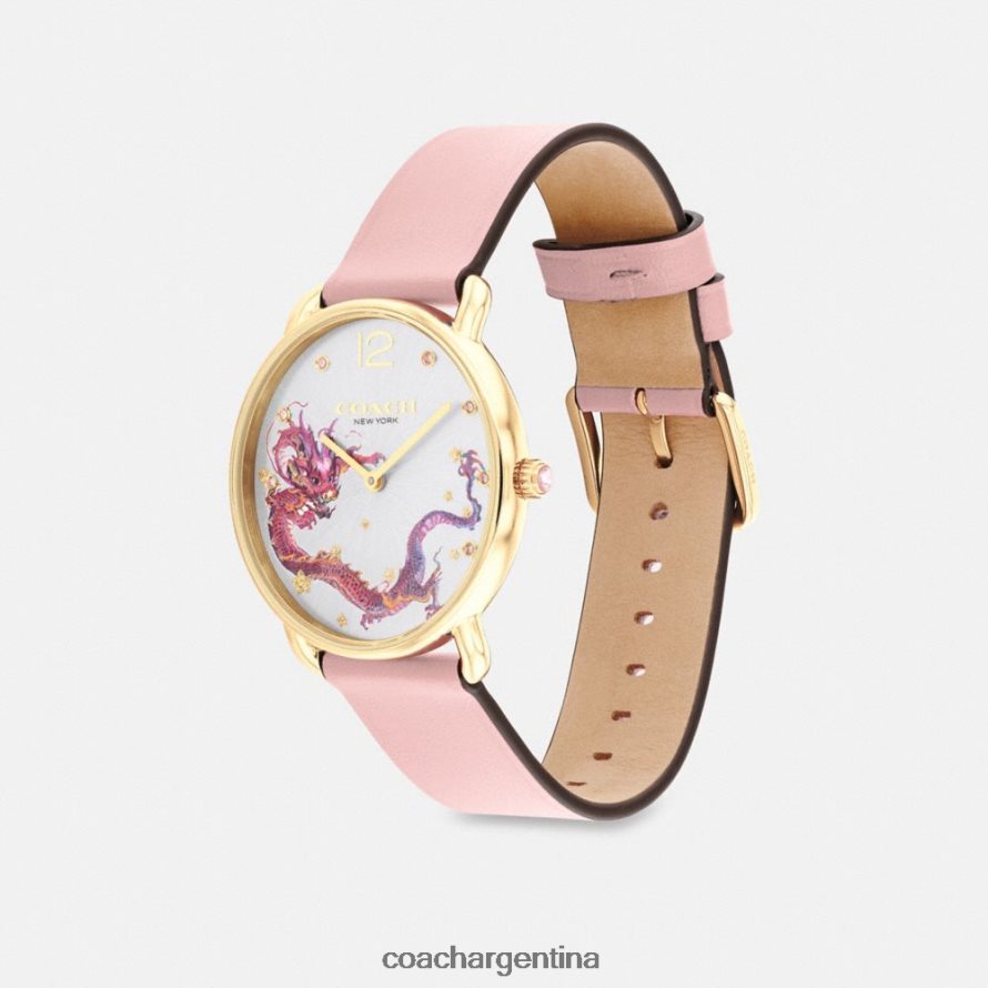 Coach mujer Reloj Elliot con motivo de dragón, 36 mm. rubor L82882542