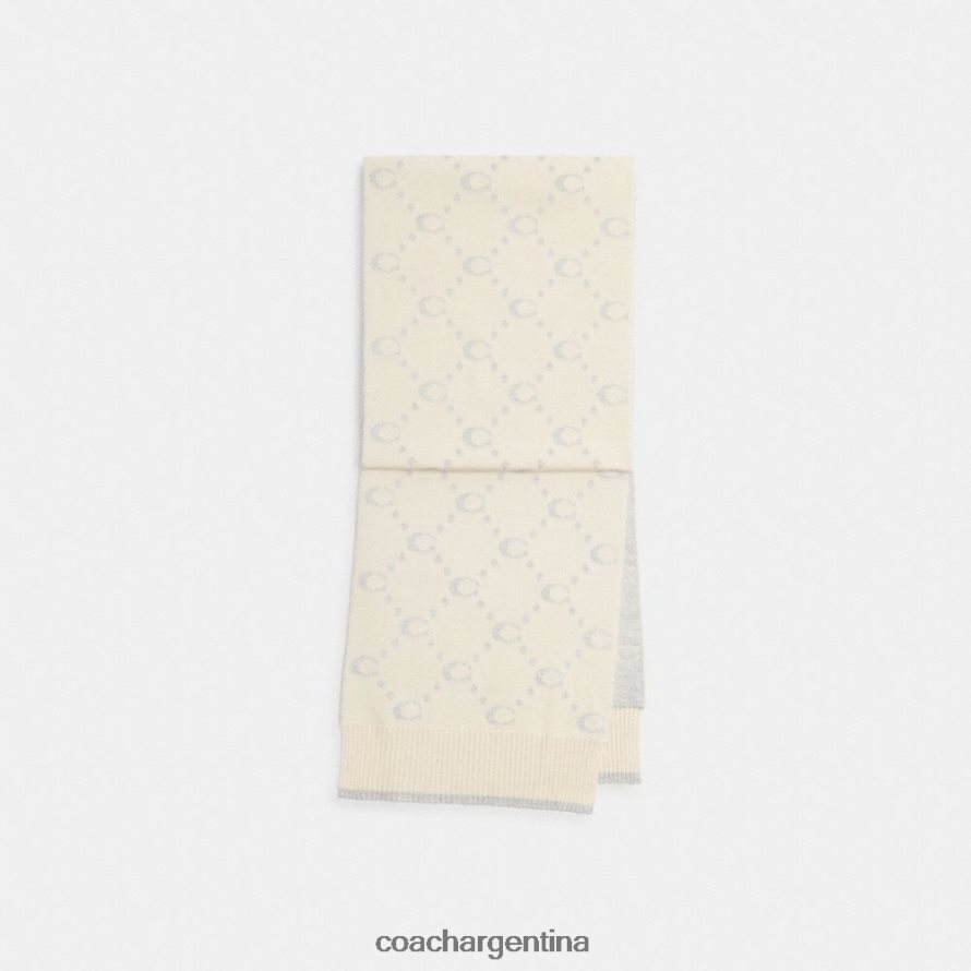 Coach mujer bufanda con estampado metalizado característico tiza L82882581