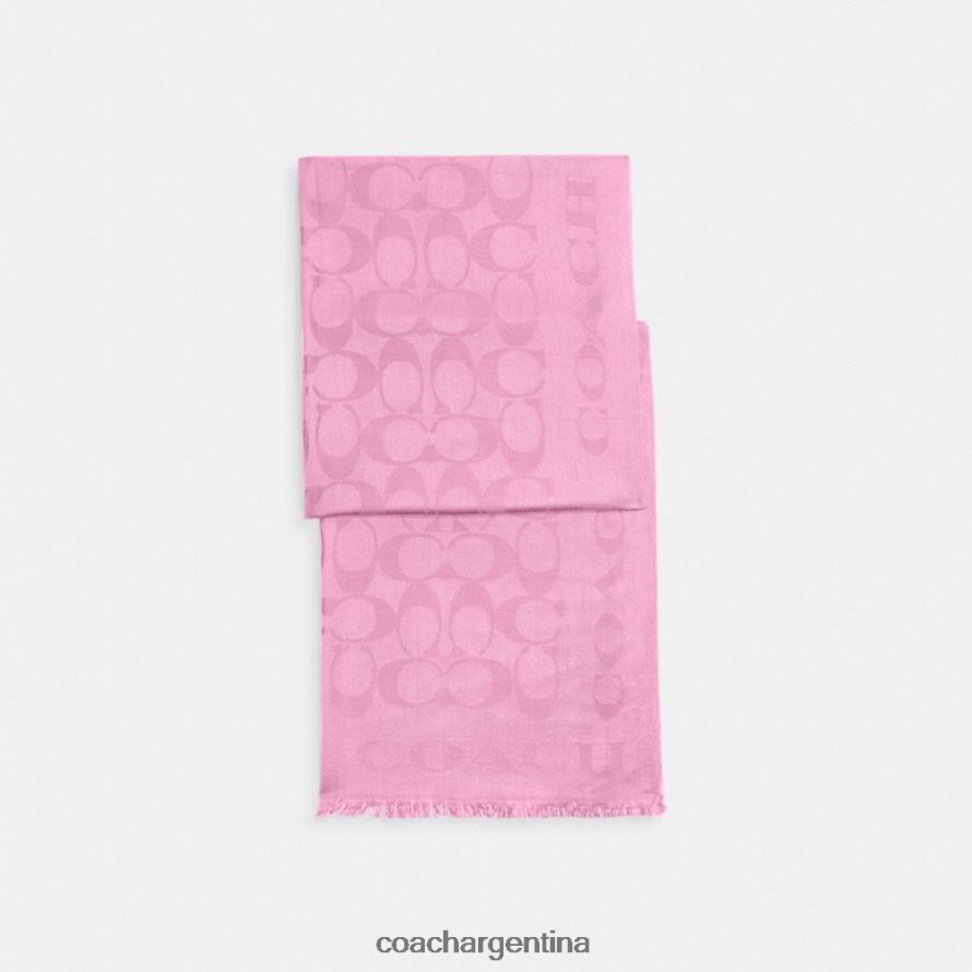 Coach mujer estola de firma rosa charol L82882591