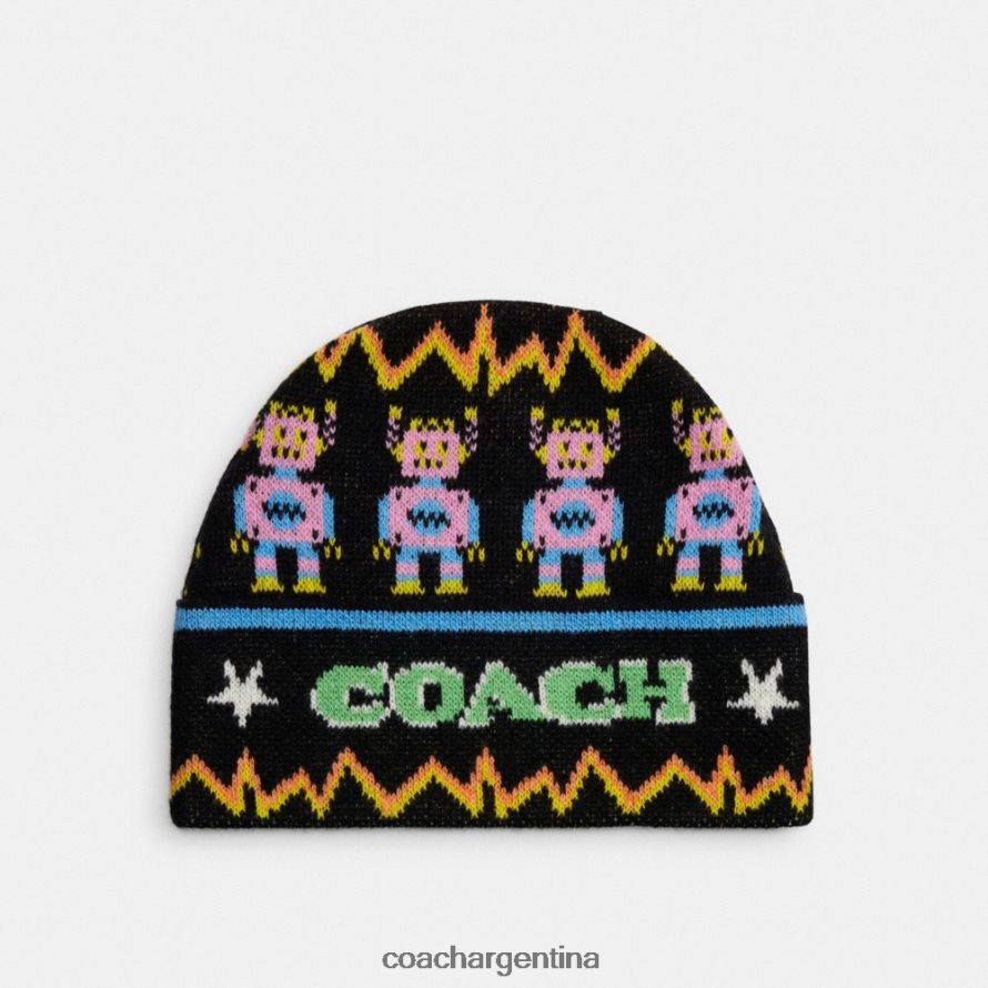 Coach mujer gorro con estampado cósmico negro multicolor L82882548