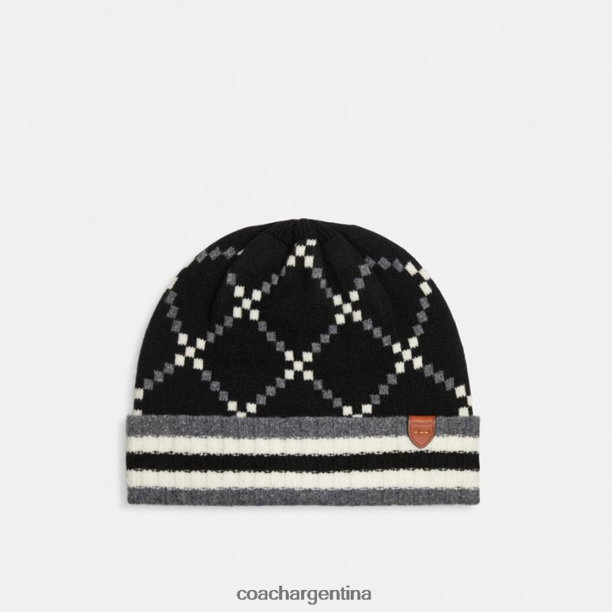 Coach mujer gorro de jacquard característico negro L82882547