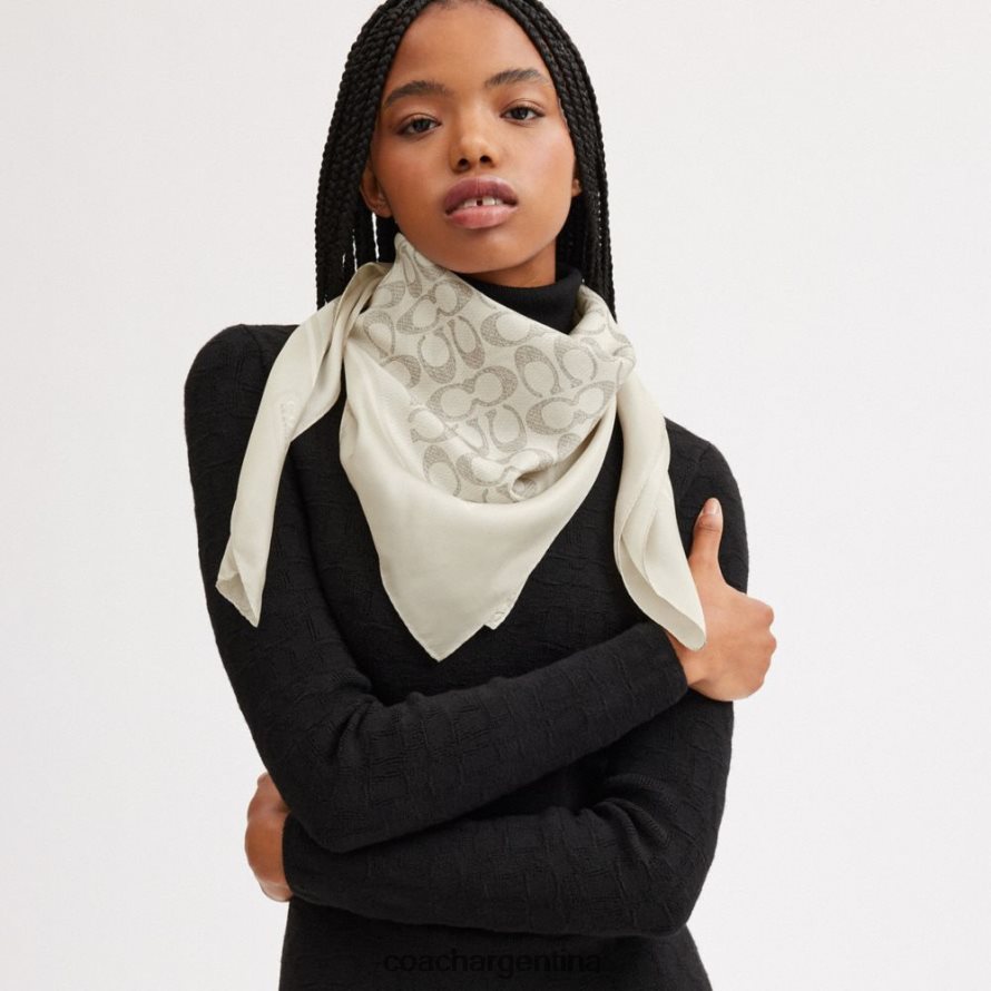 Coach mujer pañuelo cuadrado de seda con estampado vintage vapor L82882585