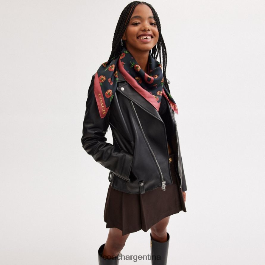 Coach mujer pañuelo cuadrado de seda rexy con estampado floral grunge multi L82882596