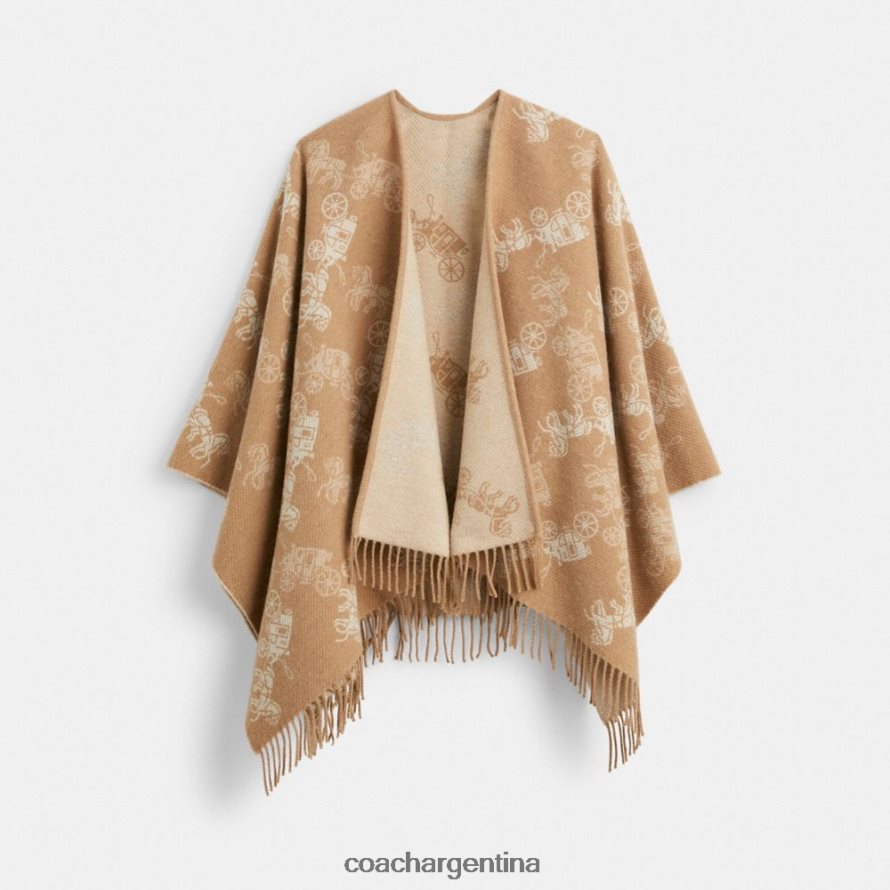 Coach mujer poncho reversible para caballos y carruajes avena L82882555